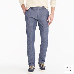 J Crew 484 slim-fit pant, blue chambray - W34 L30